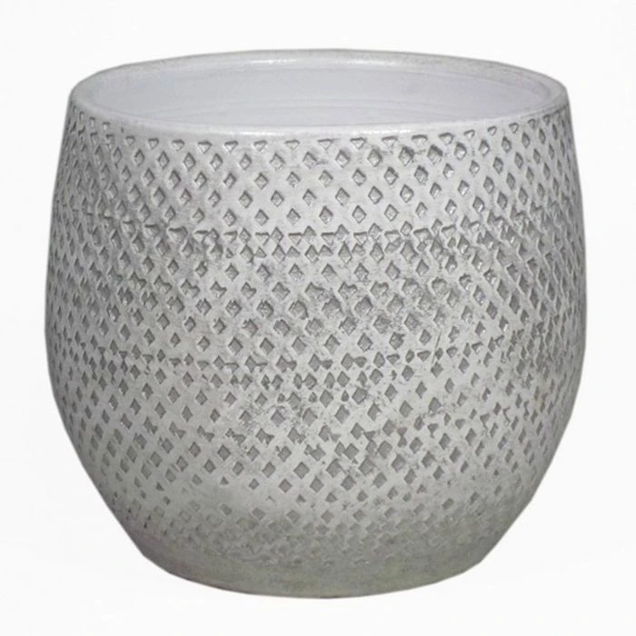 Pot Sabine Blanc 20 Cm 1 Pot Sabine Blanc 20 Cm